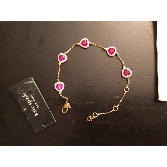 kate spade Jewelry Kate Spade Sweetheart Bracelet With Pink